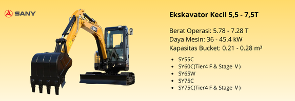 Ekskavator Kecil 5,5 - 7,5T