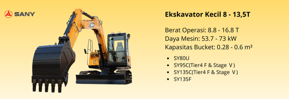 Ekskavator Kecil 8 - 13,5T