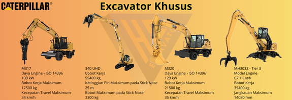 Excavator Khusus Caterpillar